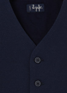 Pique Vest | Blue