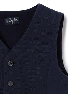 Pique Vest | Blue