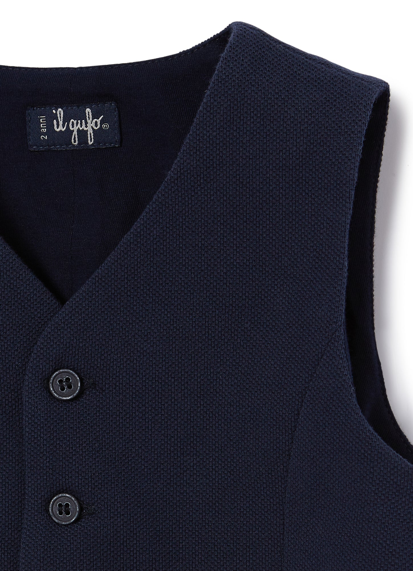 Pique Vest | Blue