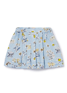 Skirt with Insect And Flower Print | Cornflower Blue