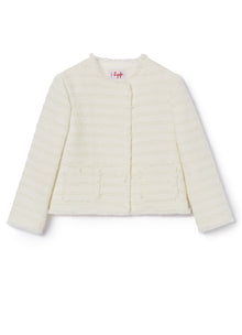 Cotton Tweed Jacket | White