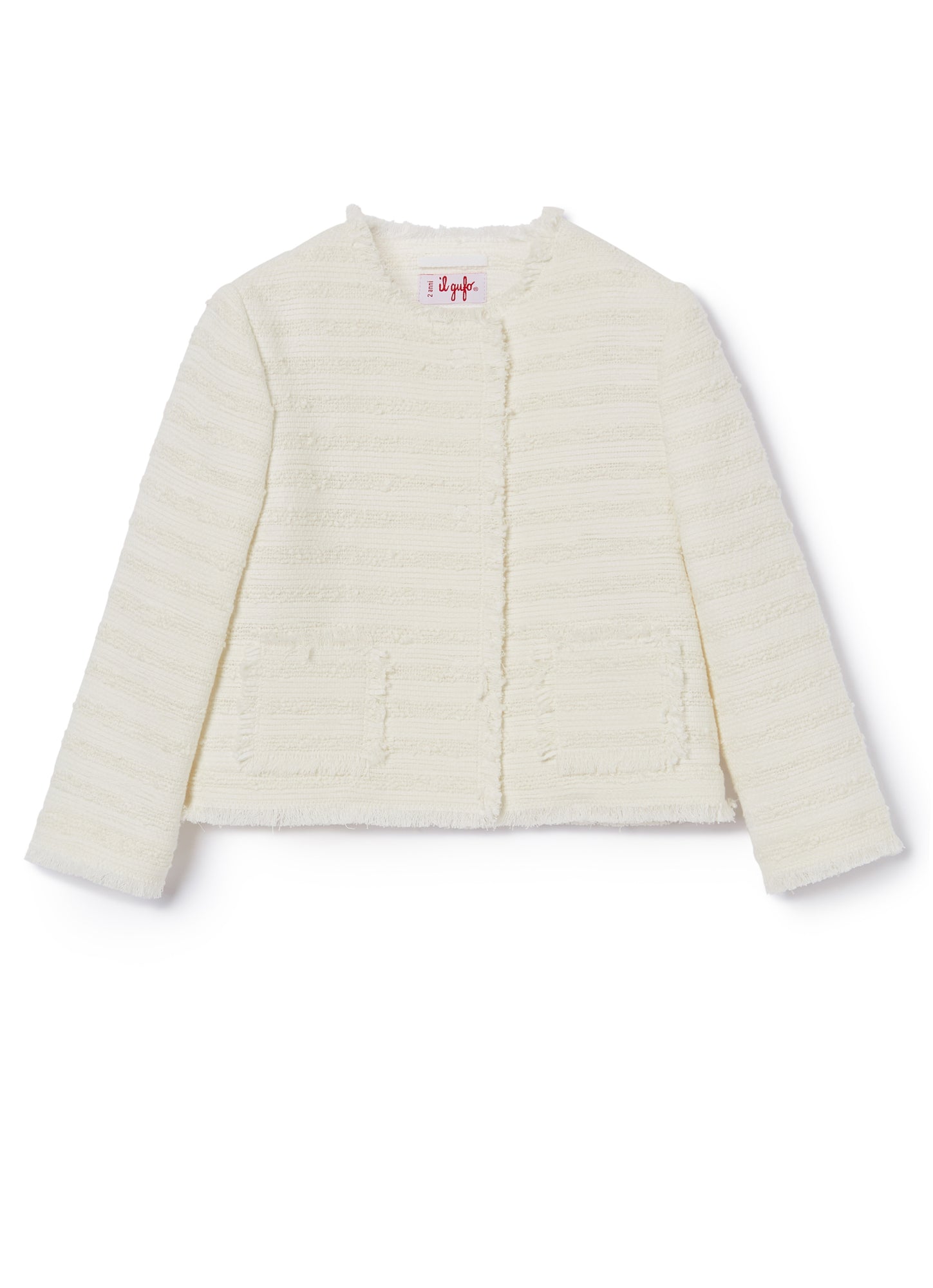 Cotton Tweed Jacket | White