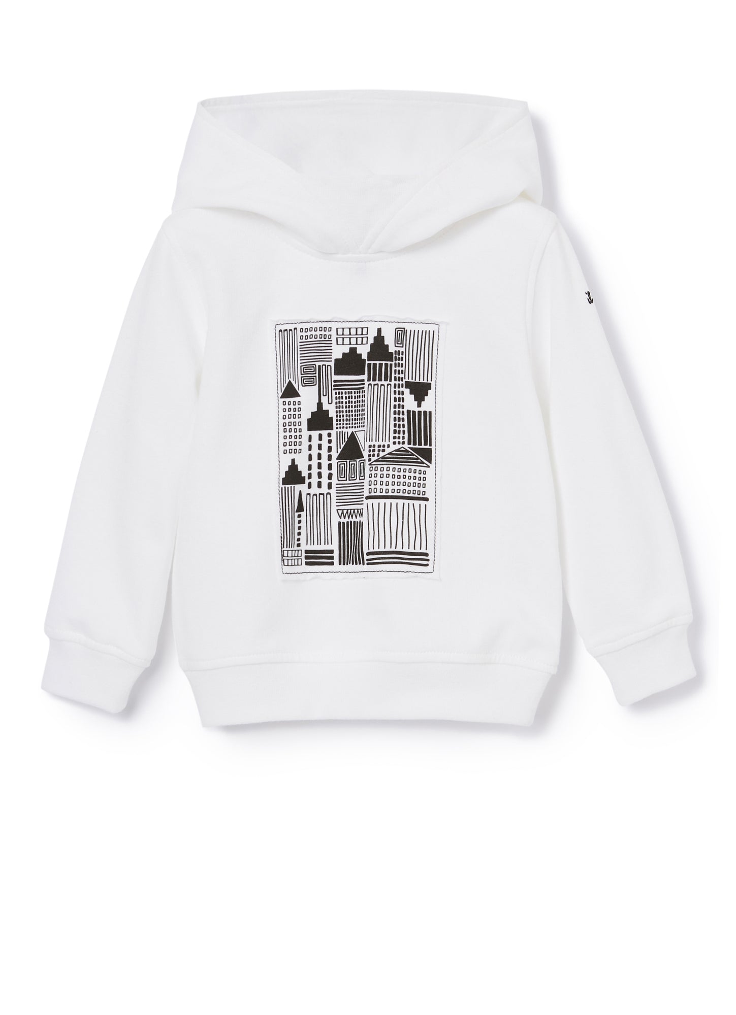Sweatshirt with Abstract Print | Bianco/Nero