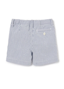 Striped Bermuda Shorts | Blue Denim