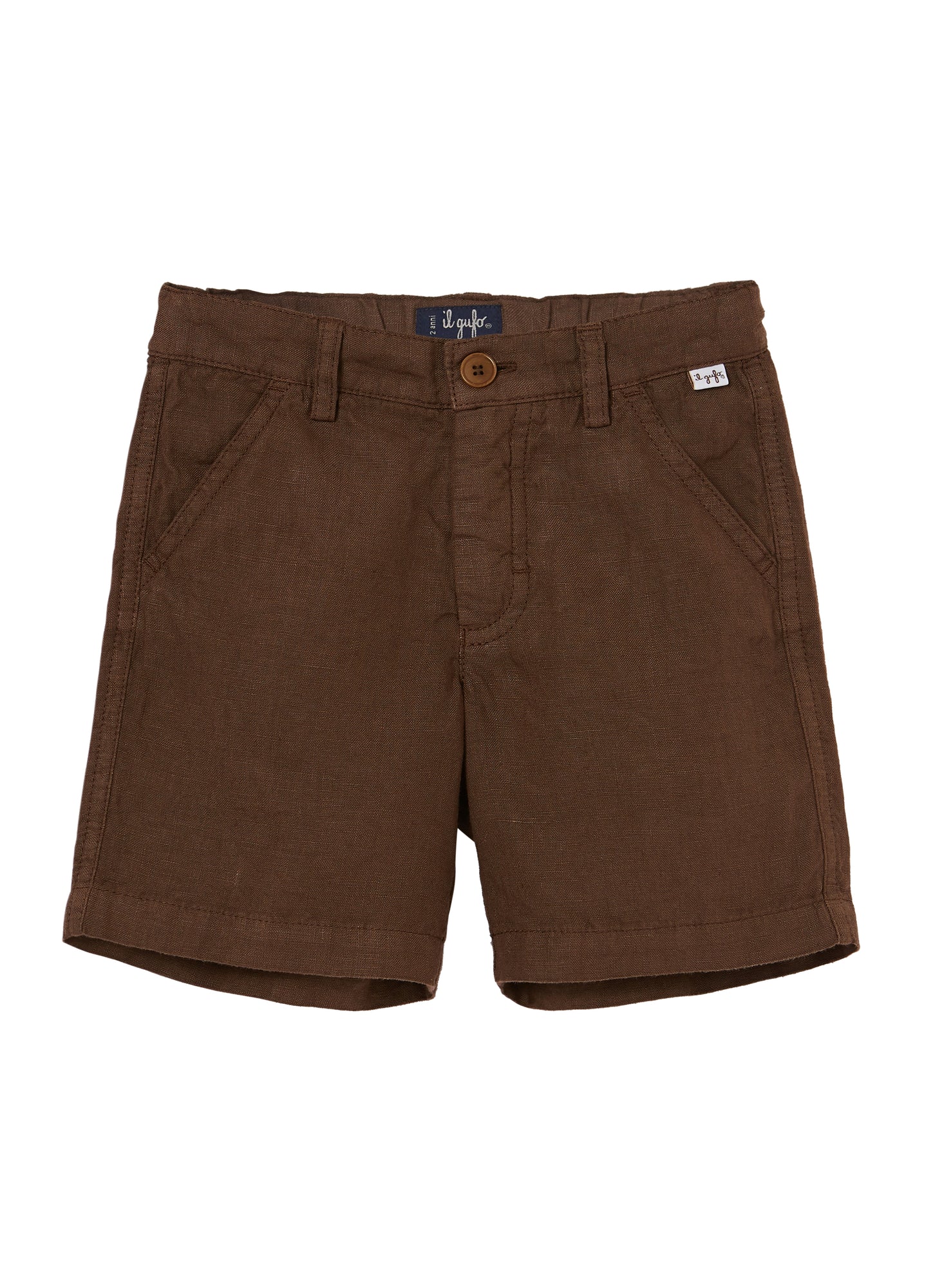Boys | Linen Bermuda Shorts | Earth Brown
