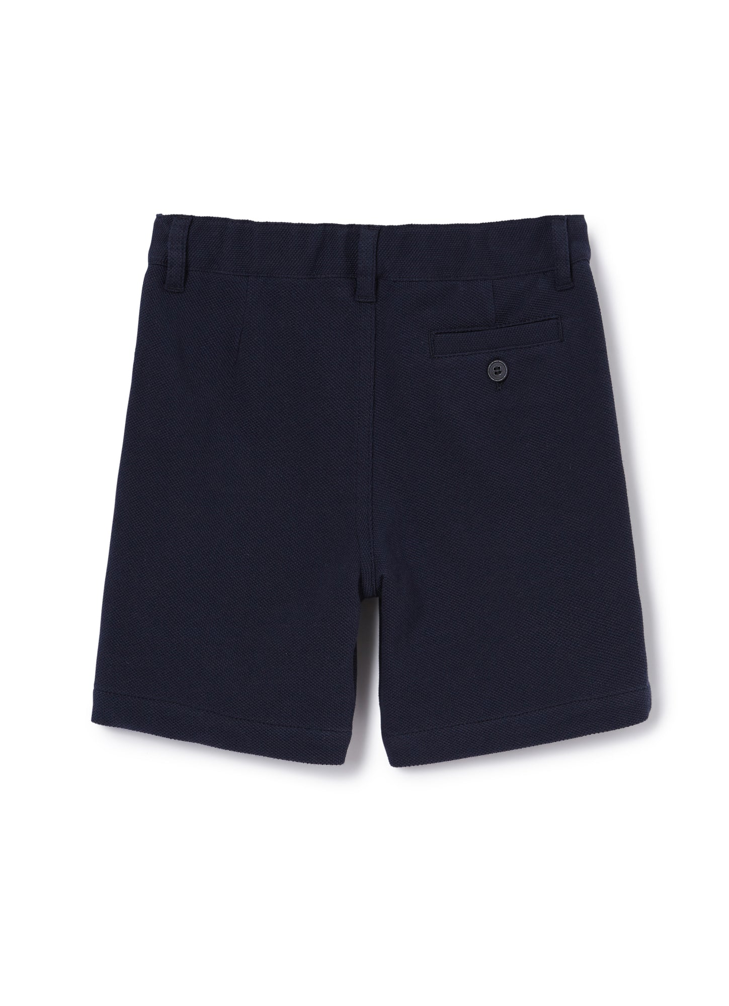Cotton Bermuda Shorts with Concealed Elastic | Blue