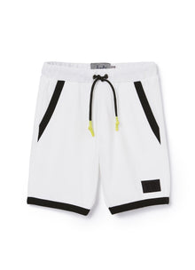 Fleece Bermuda Shorts | Bianco/Nero