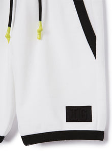 Fleece Bermuda Shorts | Bianco/Nero