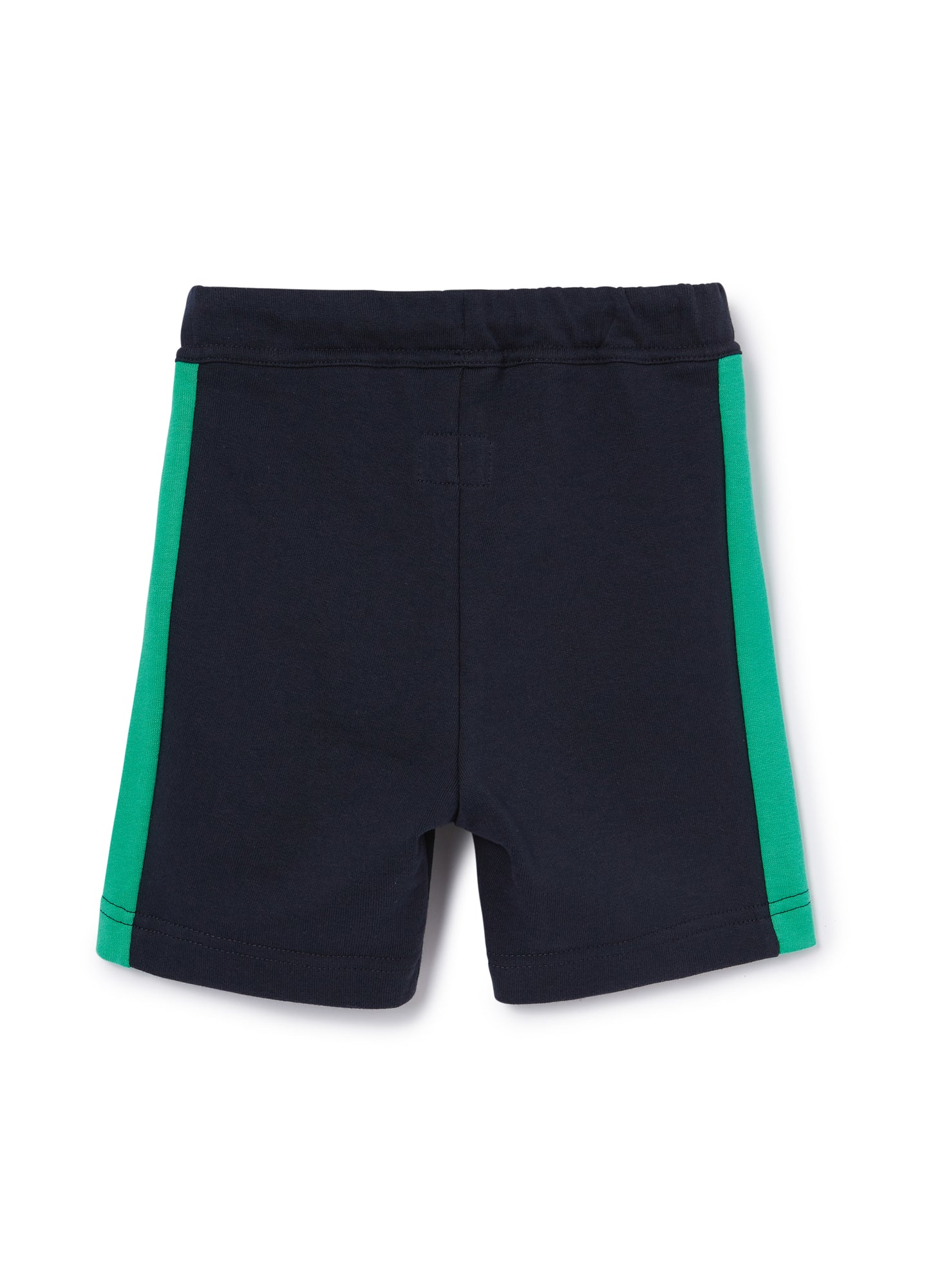 Fleece Bermuda Shorts with Side Stripes | Blue/Smeraldo