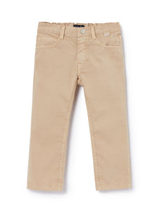 Five-Pocket Gabarine Trousers | Bran Beige