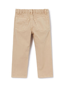 Five-Pocket Gabarine Trousers | Bran Beige