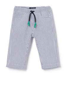Striped Trousers | Blue Denim