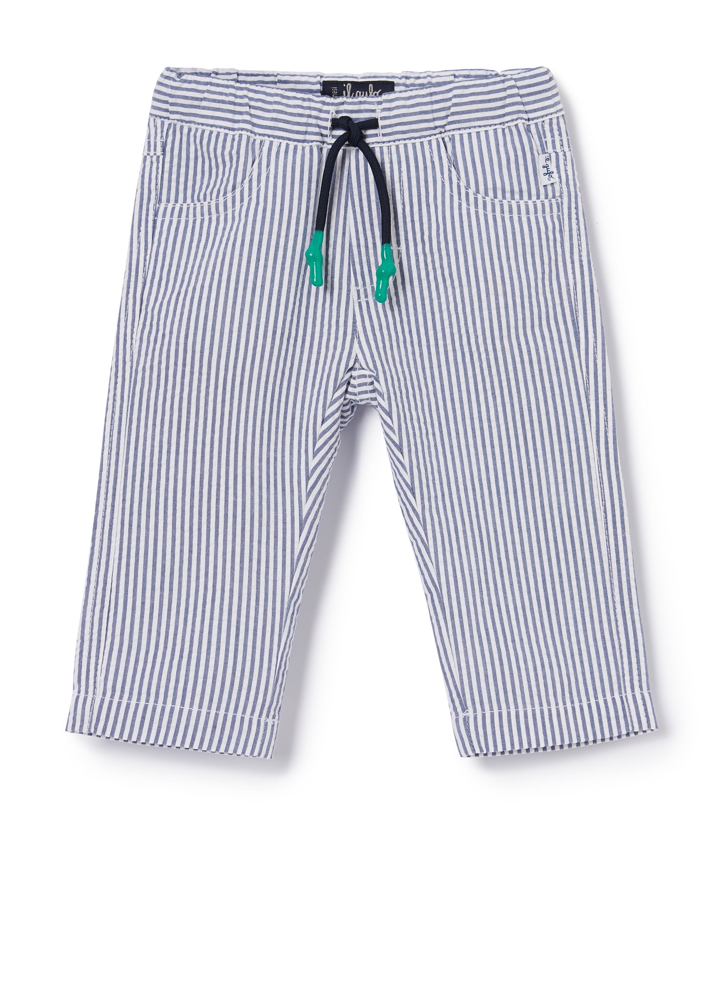 Striped Trousers | Blue Denim