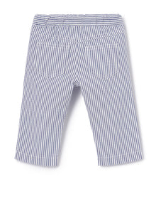 Striped Trousers | Blue Denim