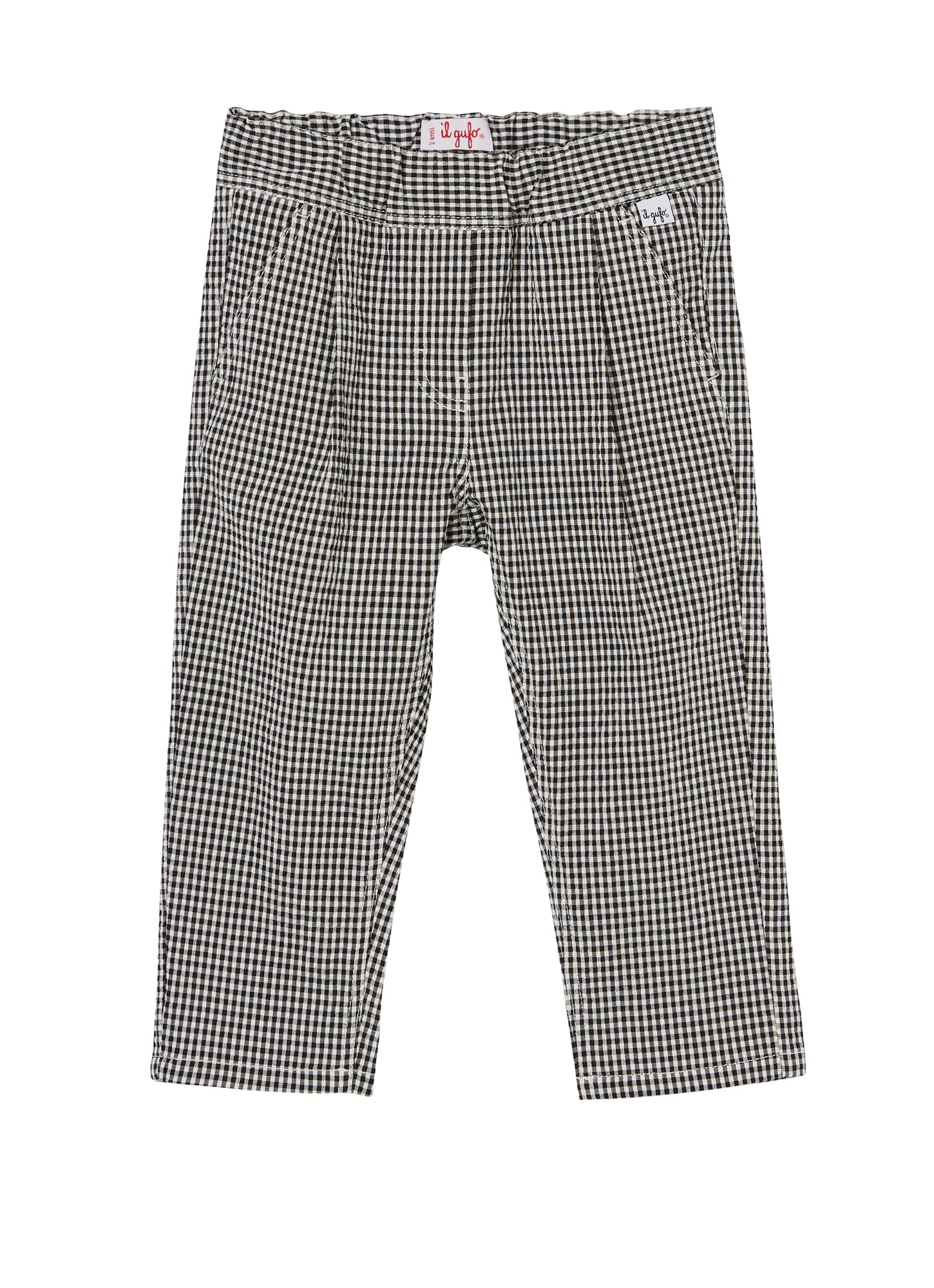 Girls | Loose-Fit Vichy Trousers | Black