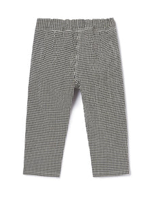 Loose-Fit Vichy Trousers | Black
