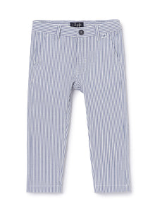 Classic Striped Trousers | Blue Denim