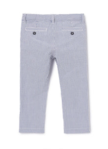 Classic Striped Trousers | Blue Denim