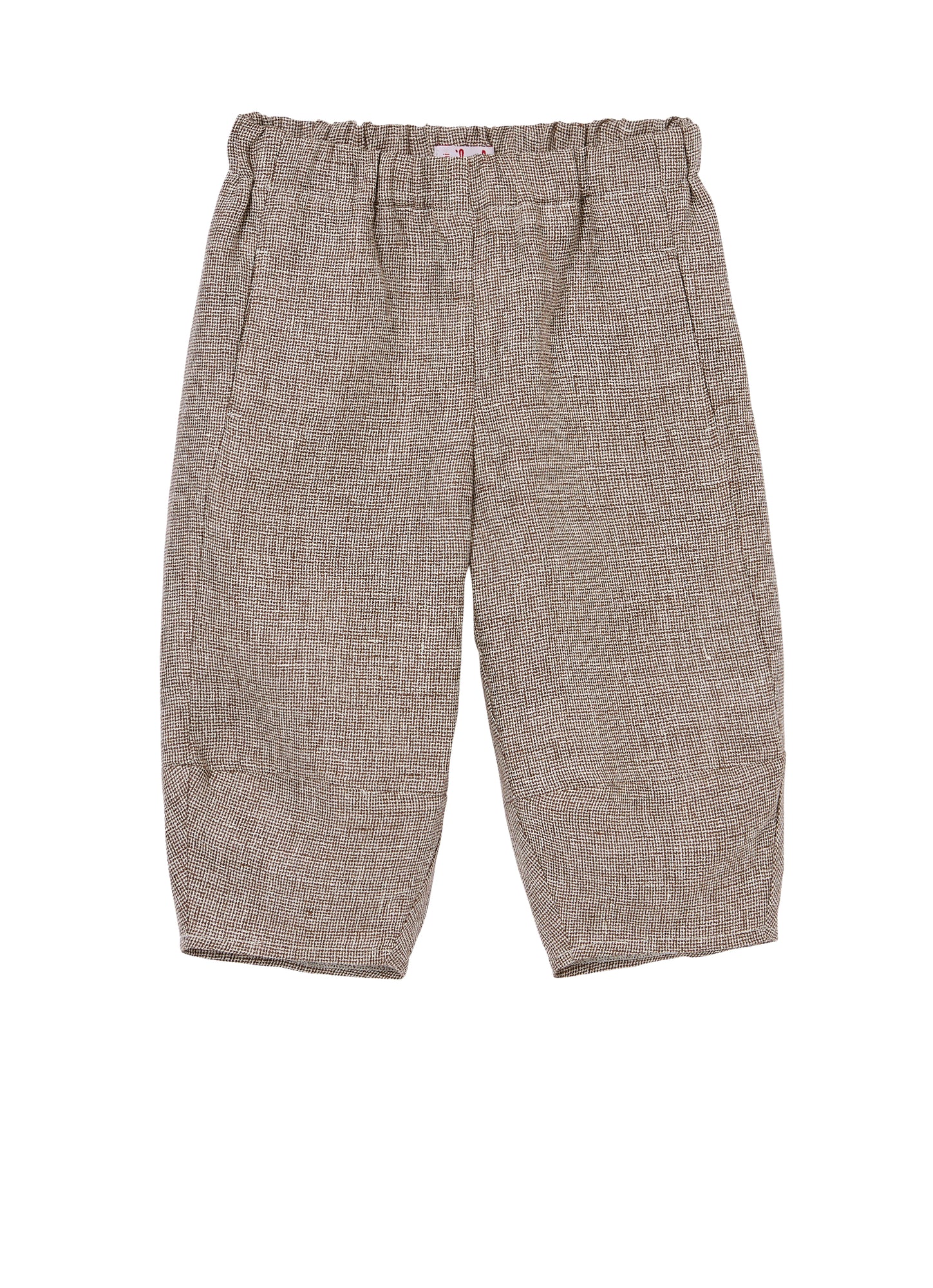 Girls | Curved Leg Linen Culottes | Earth Brown