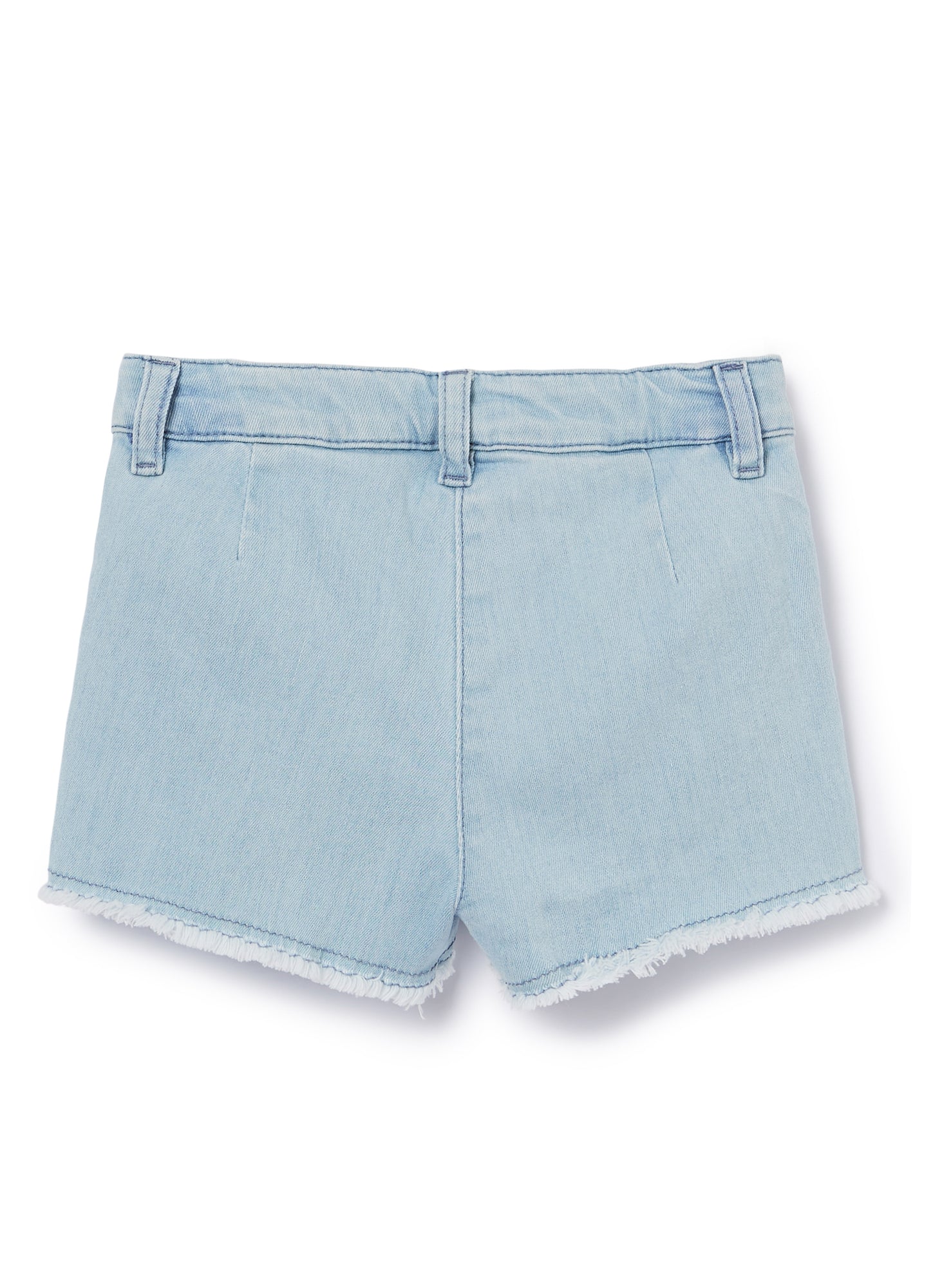 Denim Shorts with Flowers | Blue Bleached