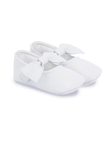 Nappa Leather Shoes with Bow | White