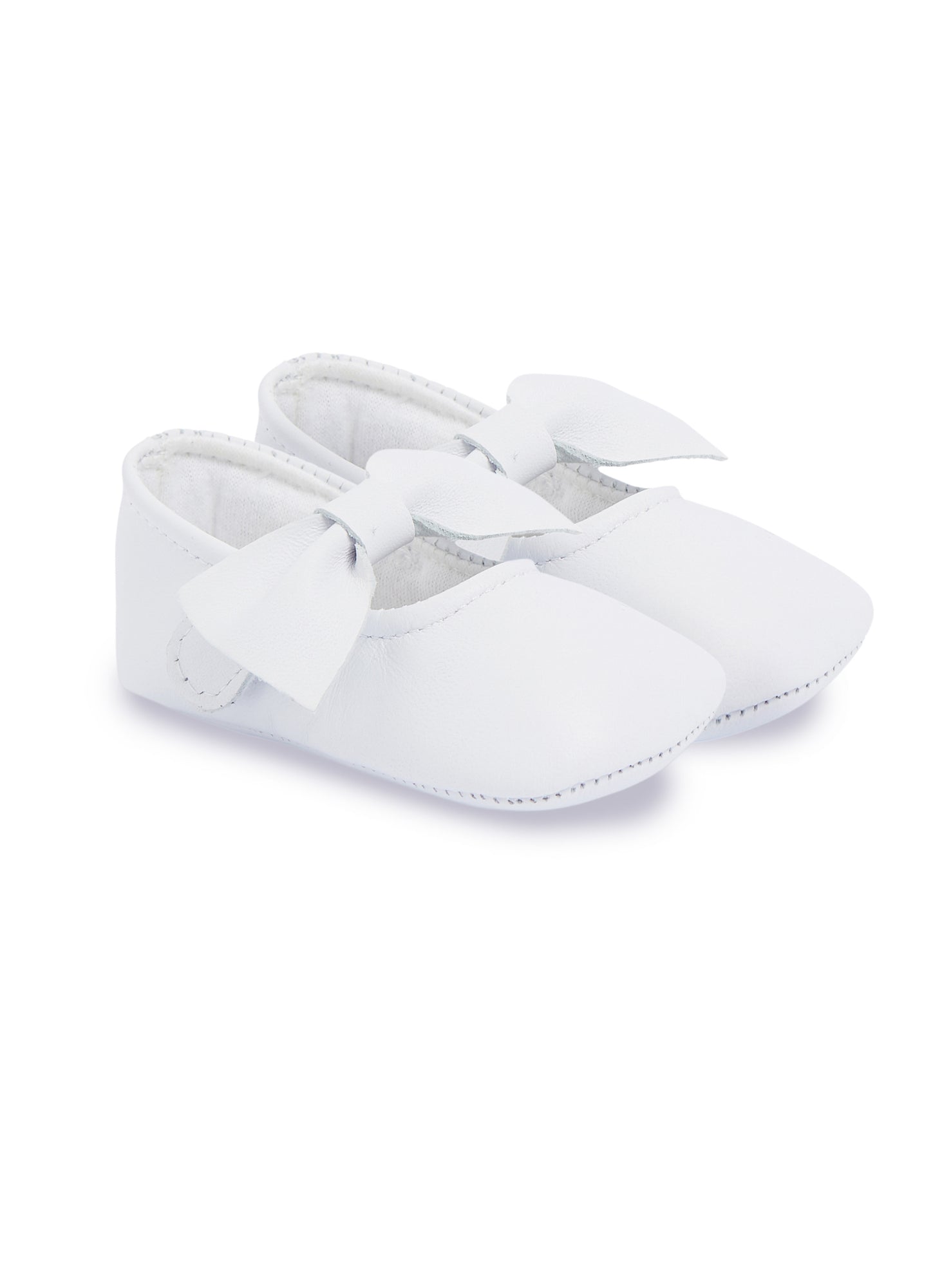 Nappa Leather Shoes with Bow | White