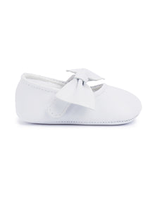 Nappa Leather Shoes with Bow | White