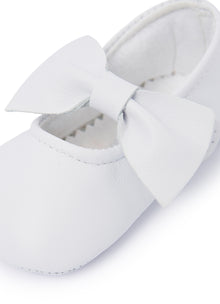 Nappa Leather Shoes with Bow | White