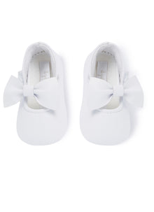 Nappa Leather Shoes with Bow | White