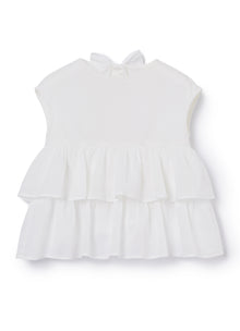 Top with Flounces | White