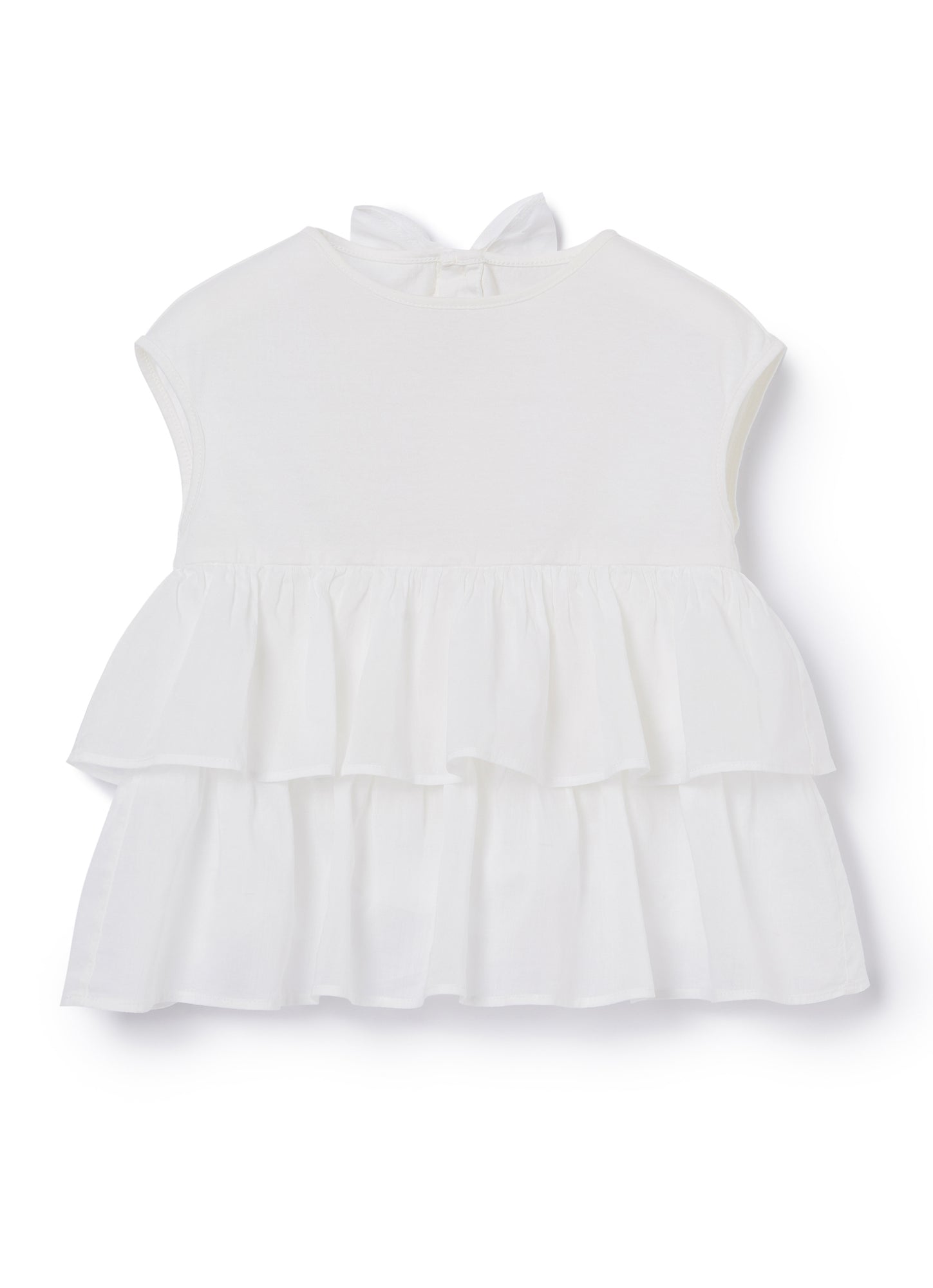 Top with Flounces | White