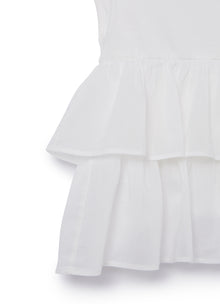 Top with Flounces | White