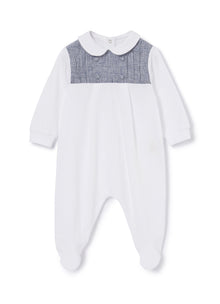 Long Playsuit | Bianco/Aviatore