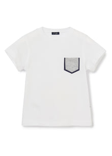 T-Shirt | White/Blue