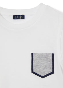 T-Shirt | White/Blue