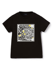 T-Shirt with Print | Nero/Bianco