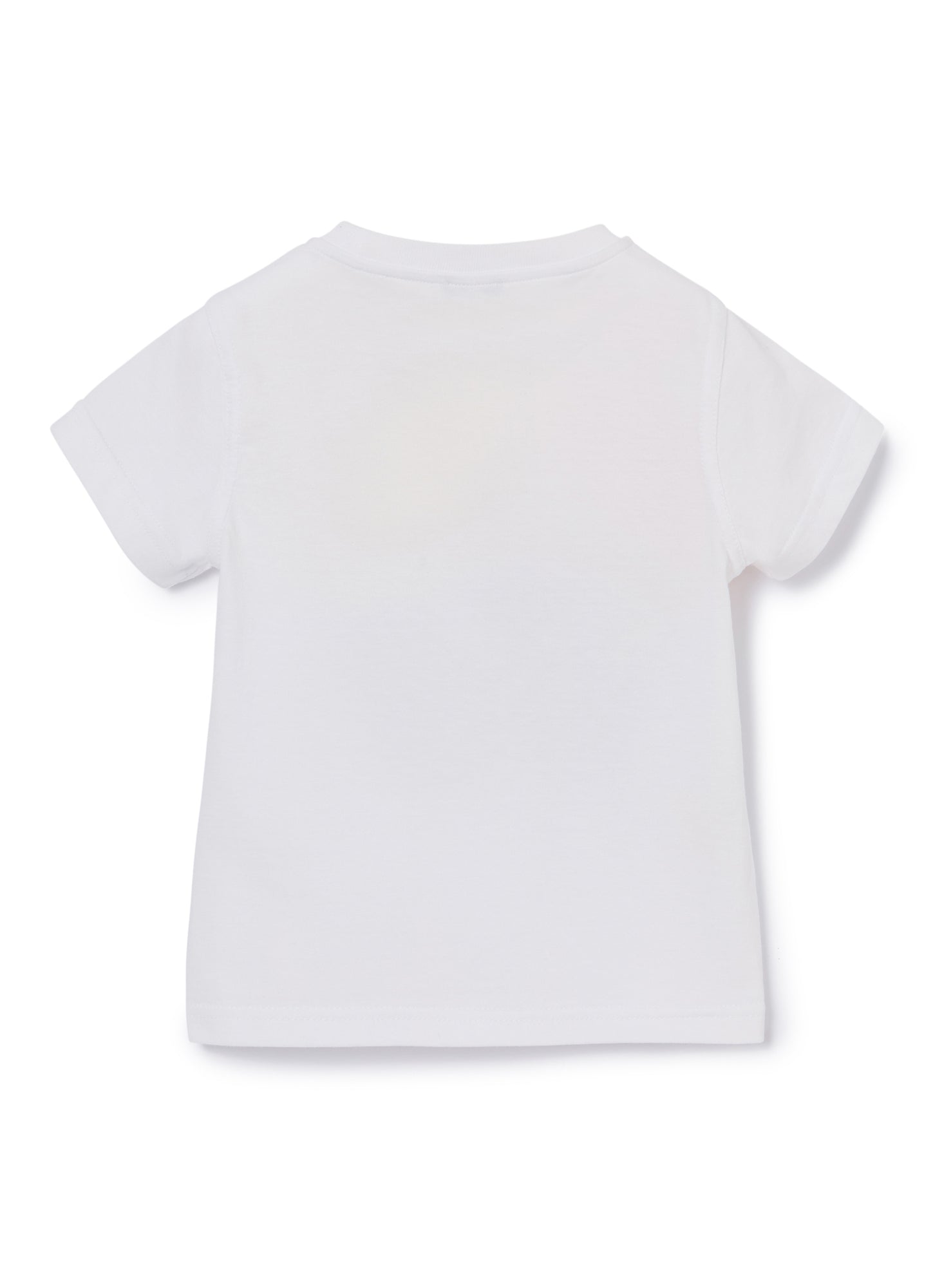 T-Shirt with Spray Art Print | Bianco/Smeraldo