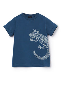T-Shirt with Gecko Motif | Aviatore