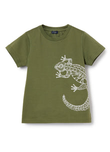 T-Shirt with Gecko Motif | Siepe