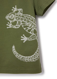 T-Shirt with Gecko Motif | Siepe
