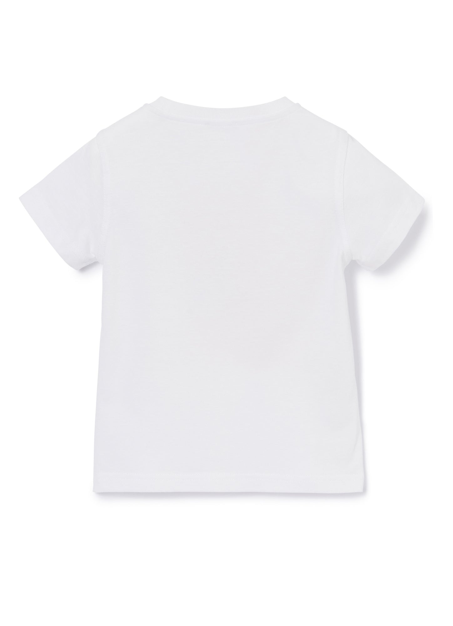 T-Shirt with Dog Motif | Bianco/Blue Denim