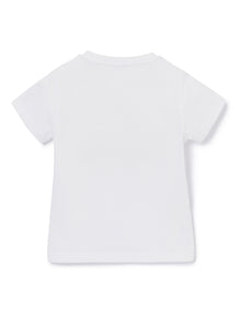 T-Shirt with Garden Motif | Bianco/Limonata