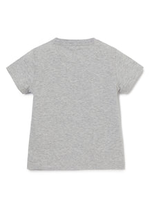 T-Shirt with Sneakers Print | Grigio Nickel/Smeraldo