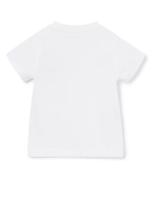 T-Shirt with Gecko Print | Bianco/Aviatore