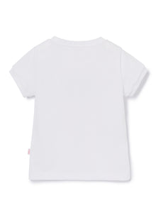 T-Shirt with Owl Motif | Snow White/Pearl Pink