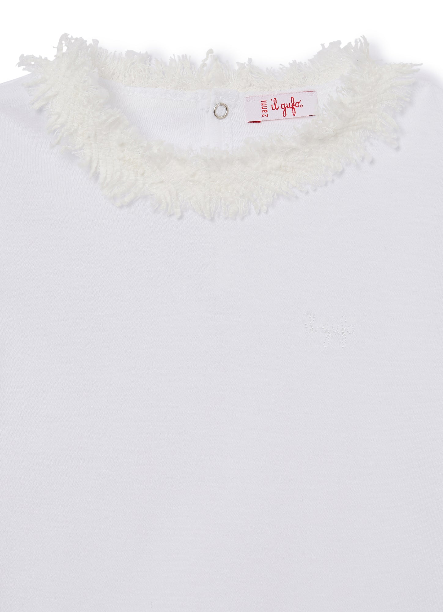 T-Shirt with Decoration On The Neckline | White