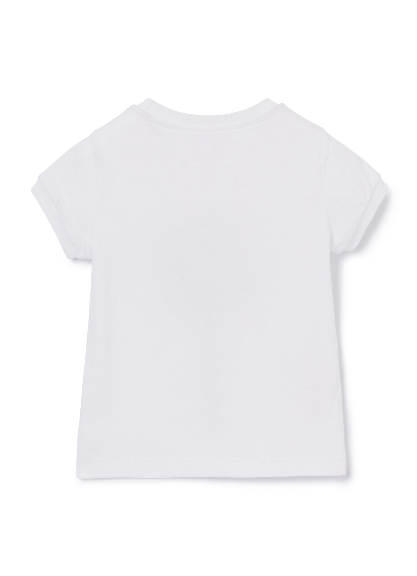 T-Shirt with Flower | White/Blue