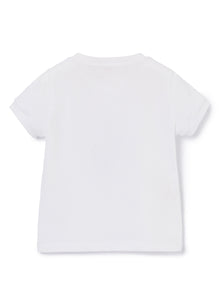 T-Shirt with Bird Print | Bianco/Nero