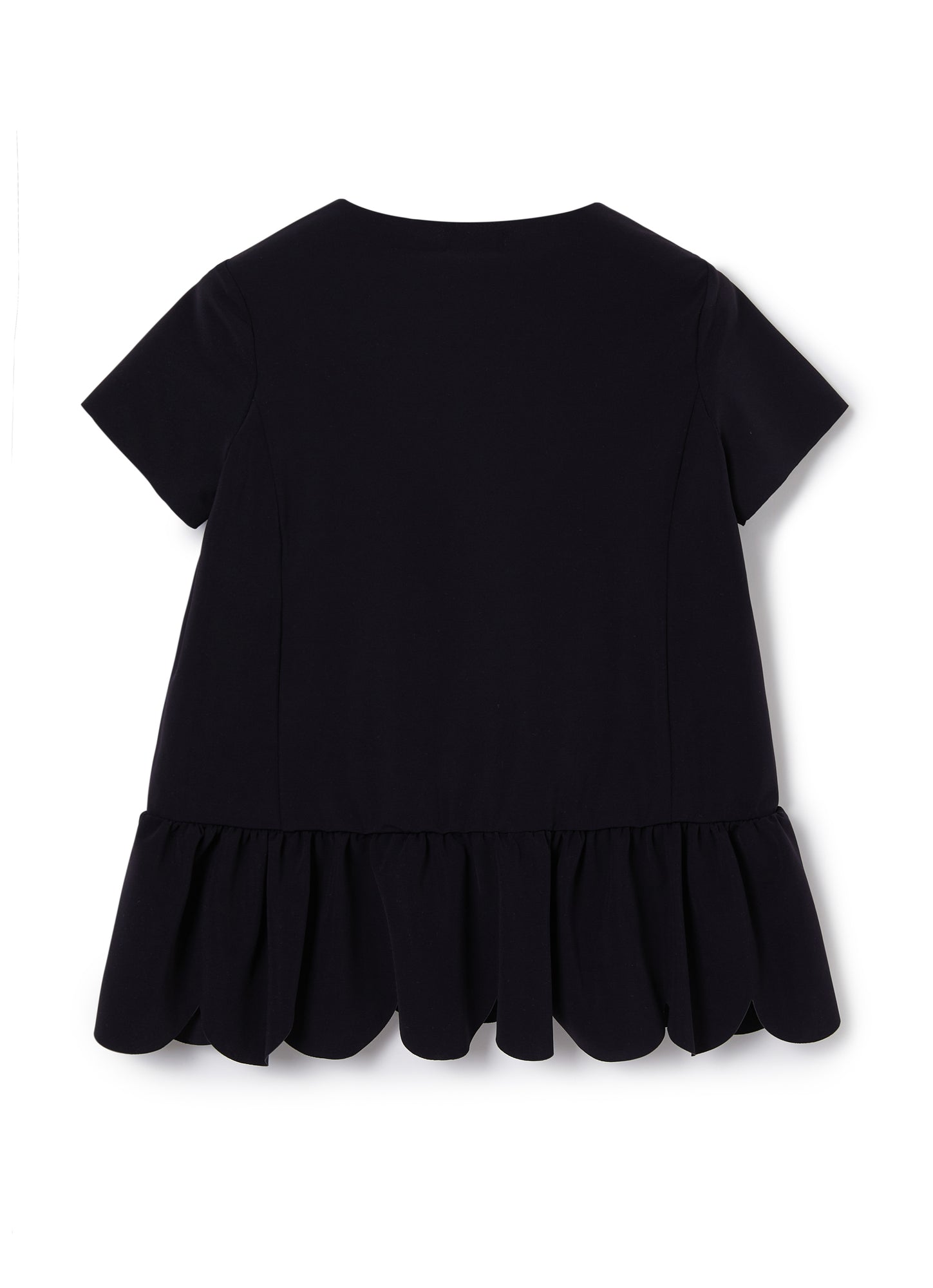 Short-Sleeve Top with Flounce | Blue