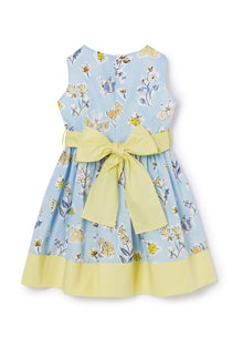 Sleeveless Dress with Belt | Azzurro Fiordaliso/Limonata